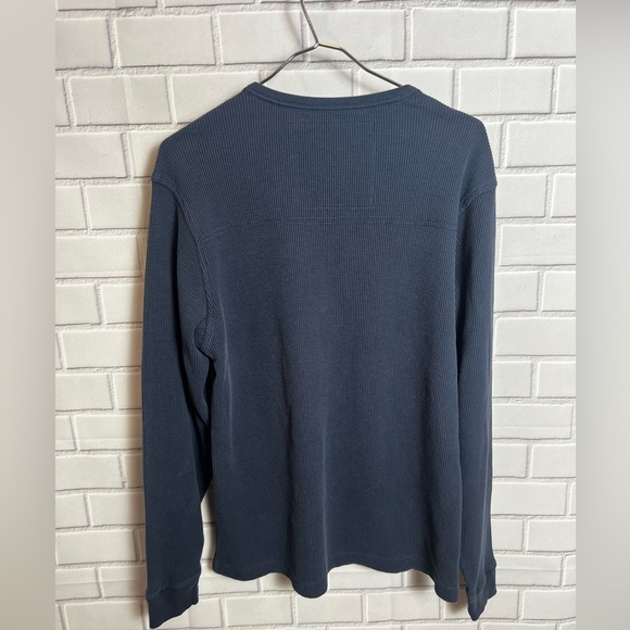 Signature Levi’s Strauss Men's Navy Blue thermal long sleeve Shirt/size L - Picture 6 of 6